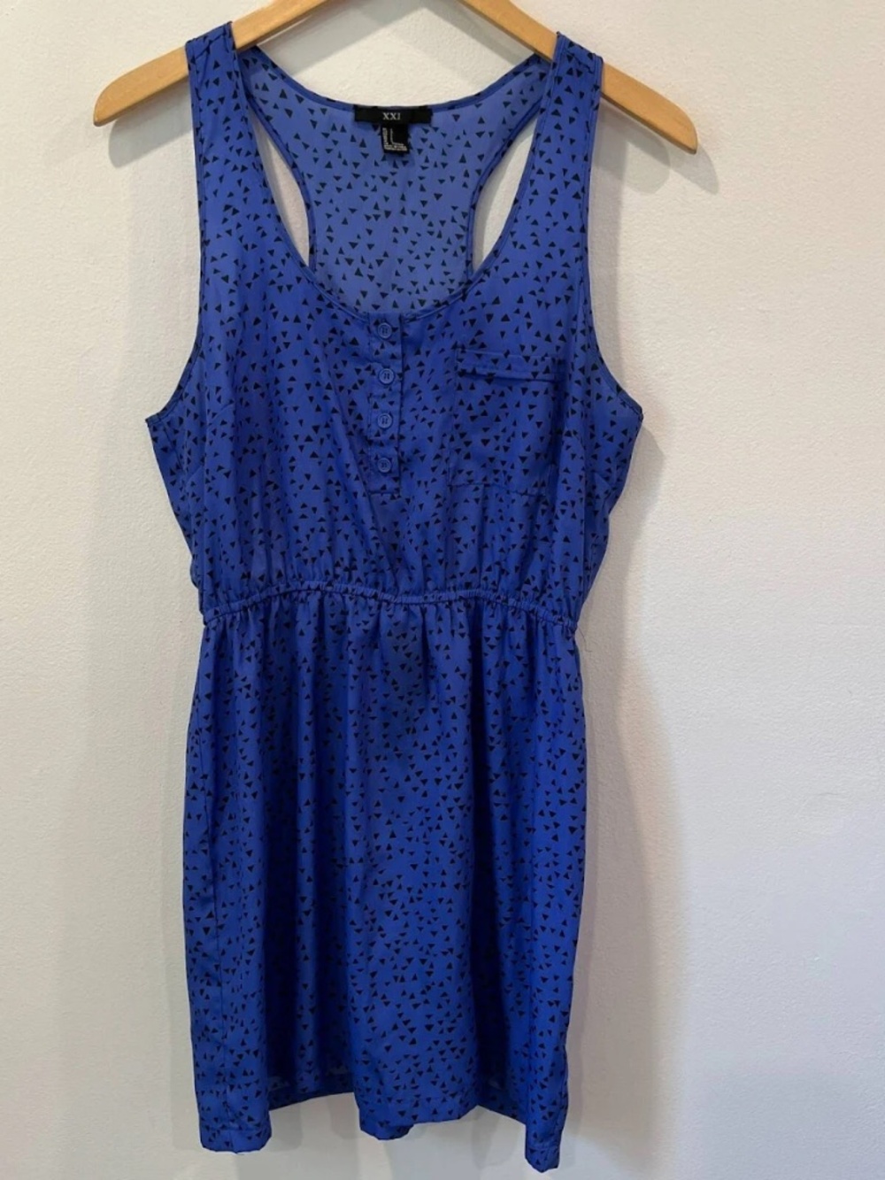 blue geometric dress Forever 21